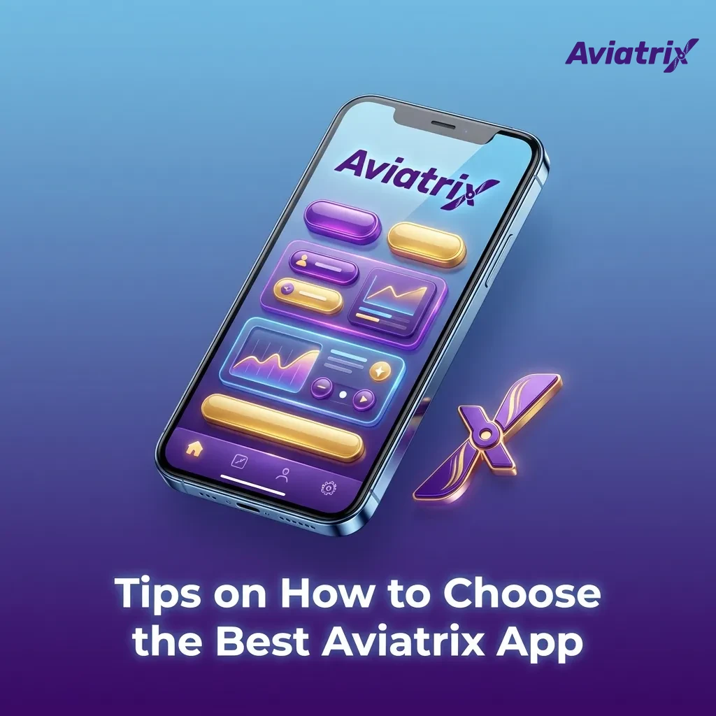 Illustrated guide showing tips for choosing the best Aviatrix casino app for Indian mobile players