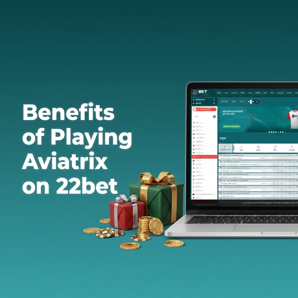 Graphic listing Aviatrix on 22bet benefits: high RTP, live stats, chat, wide bet range, fast Indian banking, mobile support.