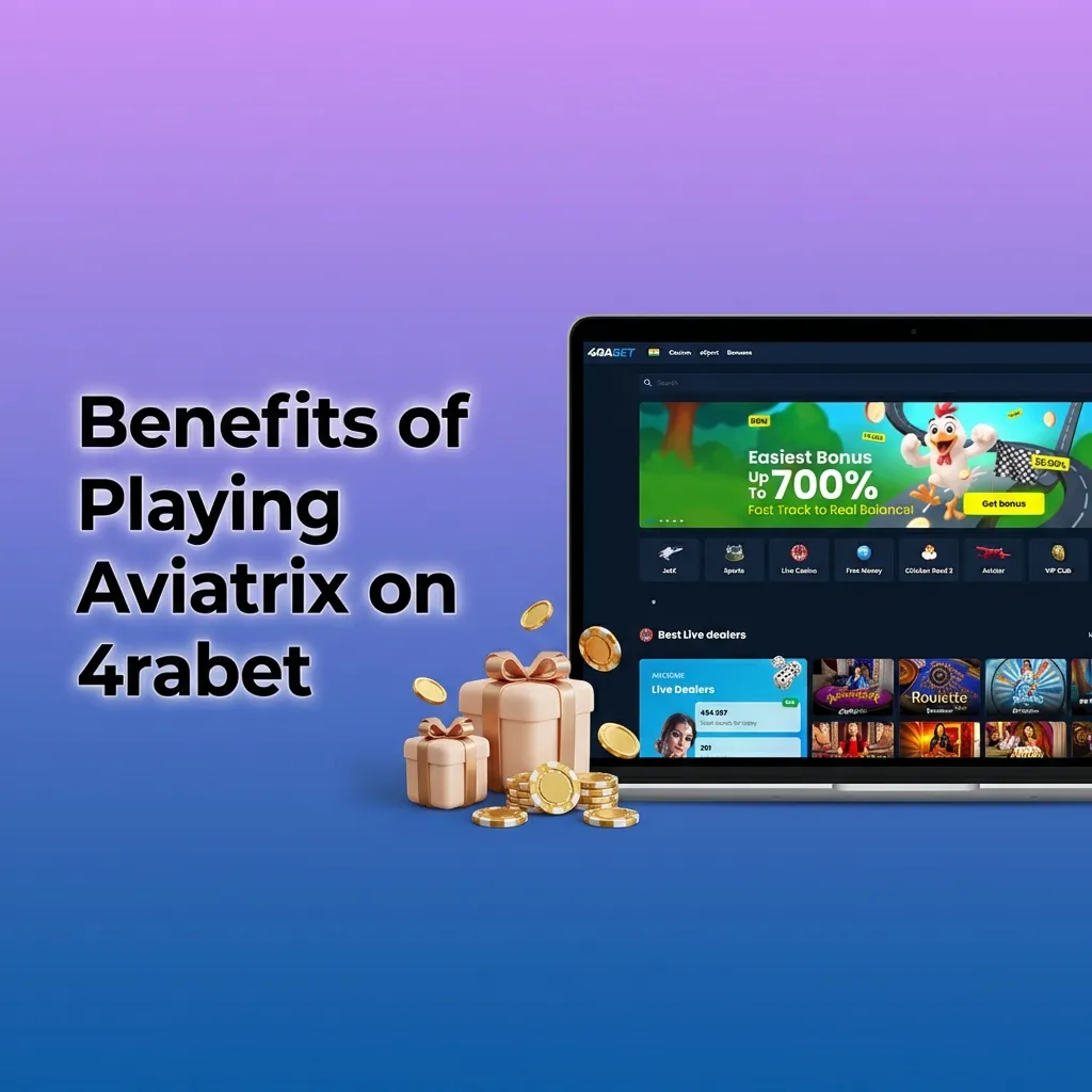 Infographic listing Aviatrix on 4rabet benefits: high RTP, live stats, auto tools, INR betting, 24/7 India support