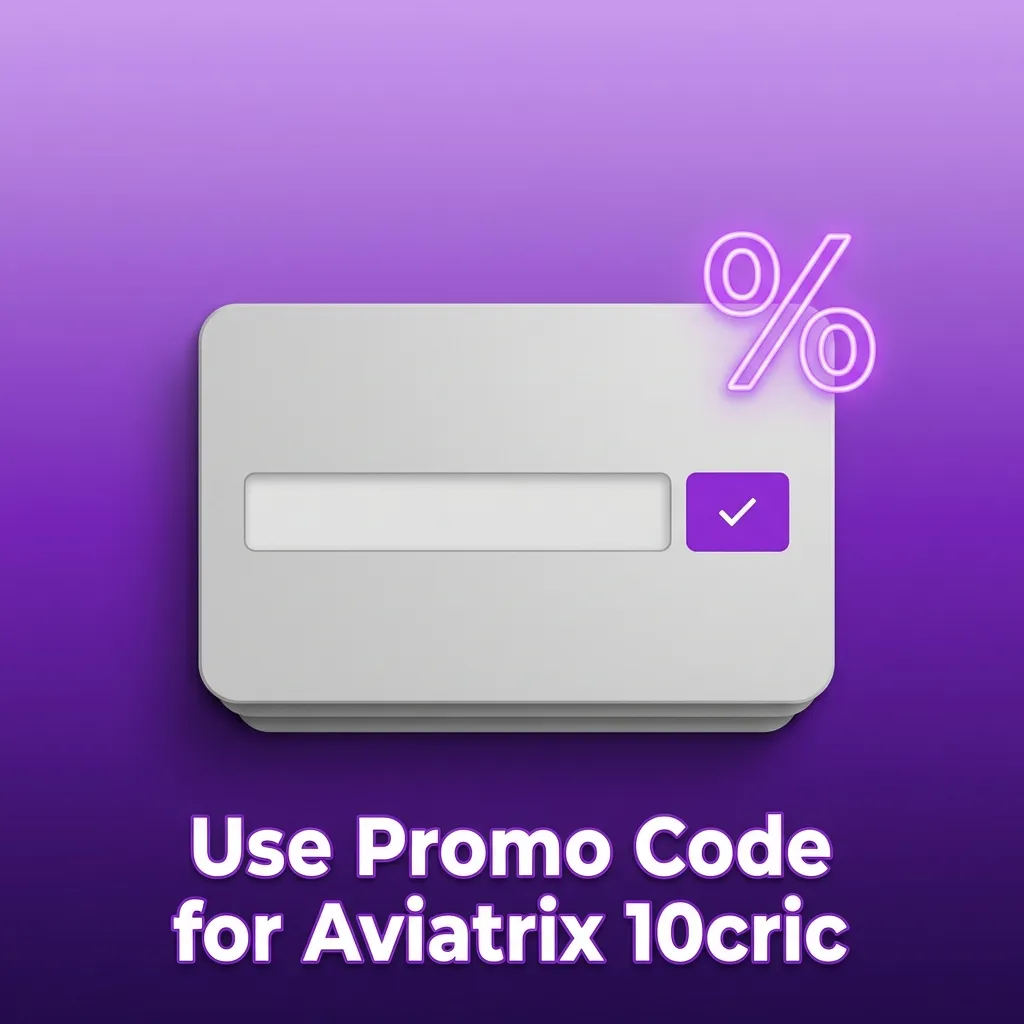 Banner with “Use Promo Code for Aviatrix 10cric” and text highlighting AVIATRIX150 bonus for Indian casino players
